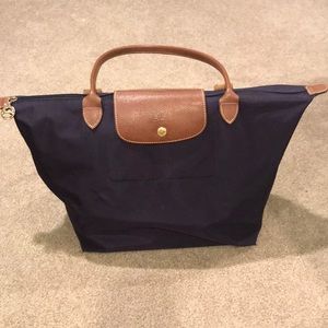 GUC Longchamp Le Pliage Tote - Eggplant Color